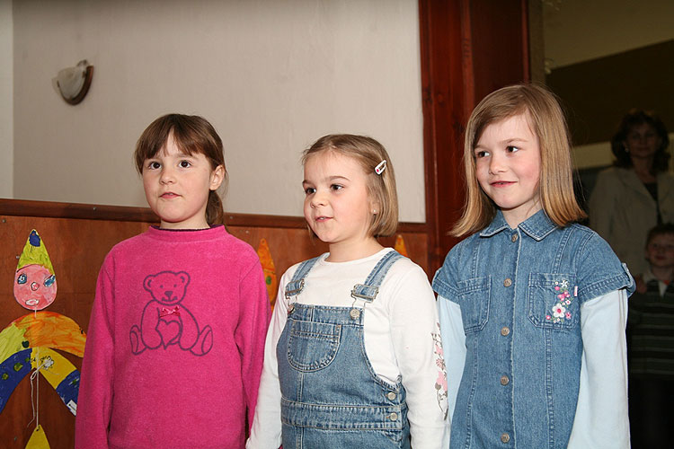 Vernisáž výstavy "Evropa očima dětí MŠ", 18. dubna 2008, Městská knihovna v Milevsku, foto: Roman Růžička