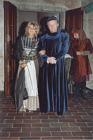 Táborské slavnosti, s manželkou Janou, září 2000