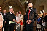 Prezident ČR Václav Klaus a europoslanec Jaroslav Zvěřina během vernisáže výstavy "Dr. Edvard Beneš - československý diplomat, politik a prezident" v Táboře, 3.září 2008, foto: Lubor Mrázek | 