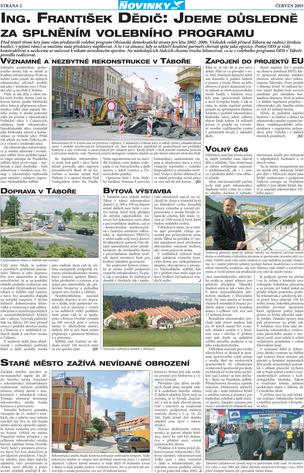 Letní novinky ODS Tábor, strana 2