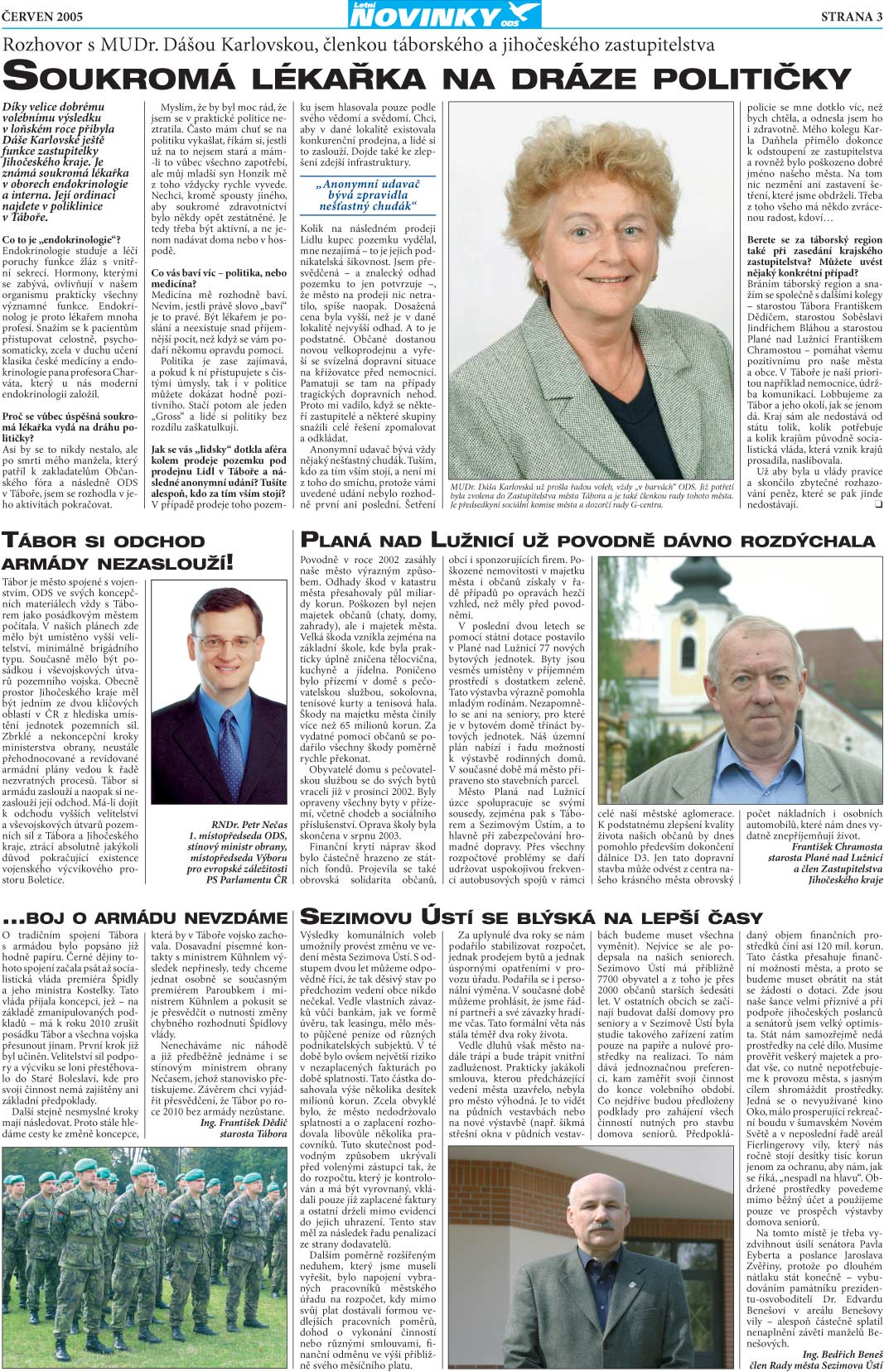 Letní novinky ODS Tábor, strana 3