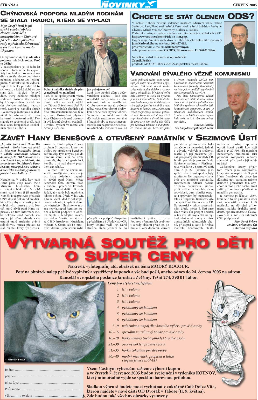 Letní novinky ODS Tábor, strana 4