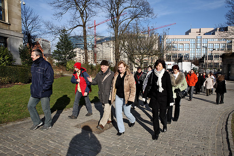 55 Jihočechů navštívilo ve dnech 29. a 30. ledna 2009 Brusel na pozvání europoslance Jaroslava Zvěřiny, foto: Lubor Mrázek