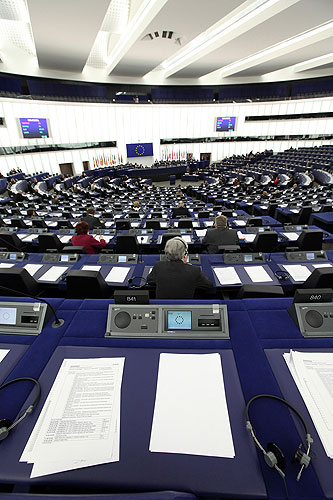 Plenární zasedání Evropského parlamentu ve Štrasburku, 25.3.2009, foto: Martin Frélich