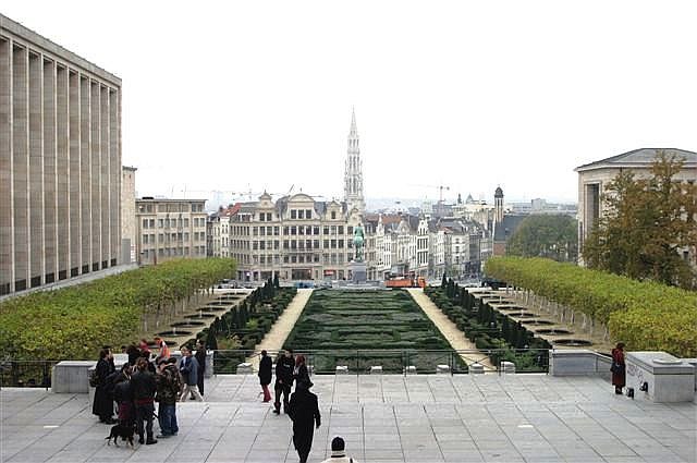 Pohled na centrum Bruselu, Brusel 2005