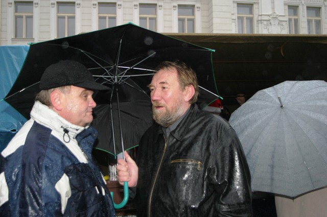 Tradiční vánoční punč a perníčky, náměstí T. G. Masaryka, Tábor, 16.12.2005