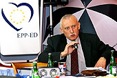 Jan Zahradník, pracovní setkání pravicových komunálních politiků Jihočeského kraje, 10.4.2006, Hotel LÁZNĚ v Táboře – Čelkovicích, foto: Lubor Mrázek | 