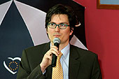Michal Bosák, pracovní setkání pravicových komunálních politiků Jihočeského kraje, 10.4.2006, Hotel LÁZNĚ v Táboře – Čelkovicích, foto: Lubor Mrázek | 