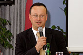 Luboš Průša, pracovní setkání pravicových komunálních politiků Jihočeského kraje, 10.4.2006, Hotel LÁZNĚ v Táboře – Čelkovicích, foto: Lubor Mrázek | 