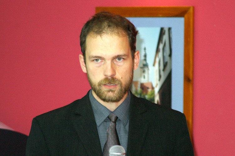 Daniel Rosecký, pracovní setkání pravicových komunálních politiků Jihočeského kraje, 10.4.2006, Hotel LÁZNĚ v Táboře – Čelkovicích, foto: Lubor Mrázek