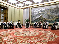 Peking - Národní lidový kongres ČLR - přijetí delegace EP panem Han Qide - místopředsedou Národního lidového kongresu ČLR, návštěva Čínské lidové republiky 8.5. - 11.5.2006 | 