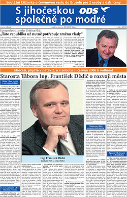 Volební noviny OS ODS Tábor, květen 2006, strana 1 | 
