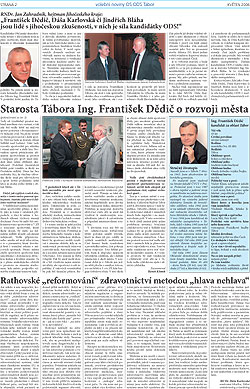 Volební noviny OS ODS Tábor, květen 2006, strana 2 | 