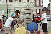 Dětský den, který pravidelně spolupořádáme s o.p.s. Podaná ruka, Žižkovo náměstí v Táboře, rok 2000 | 