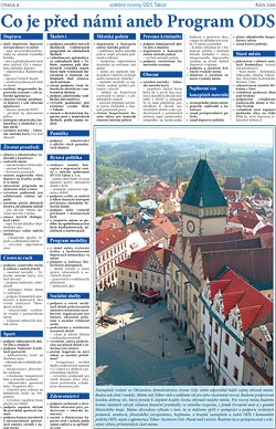 Volební noviny OS ODS Tábor, říjen 2006, strana 4 | 