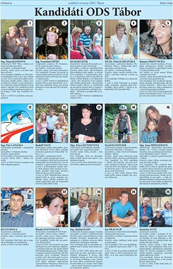 Volební noviny OS ODS Tábor, říjen 2006, strana 6 | 