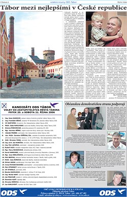 Volební noviny OS ODS Tábor, říjen 2006, strana 8 | 