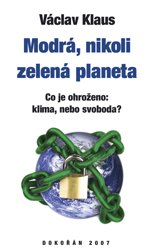 Vávlav Klaus: Modrá, nikoli zelená planeta, obálka knihy