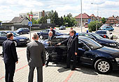 Návštěva prezidenta ČR Václava Klause v Táboře, prohlídka firmy Brisk Tábor, pátek 18. května 2007, foto: Roman Růžička | 