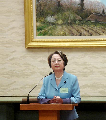 předsedkyně Sněmovny poradců japonského Parlamentu, delegace Evropského parlamentu v Japonsku 27.5. - 1.6. 2007