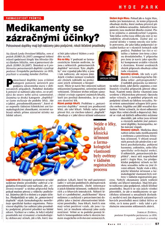 Medikamenty se zázračnými účinky?, EURO 30/2007, strana 57 | 